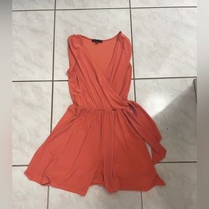 Orange romper with tie - Adult Medium by Tiana B.